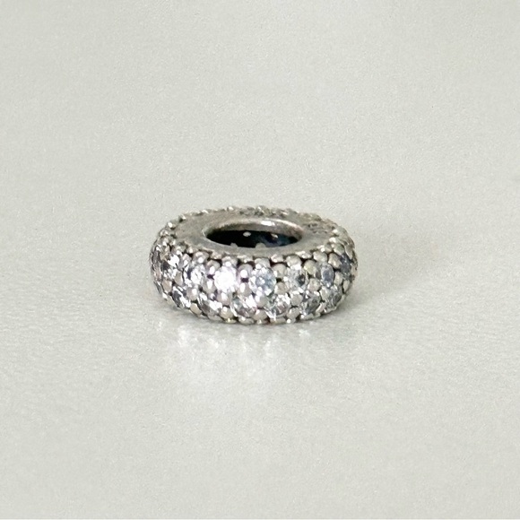 Pandora Clear Sparkle CZ Inspiration Within Spacer Sparkly Bead Charm - Picture 6 of 6